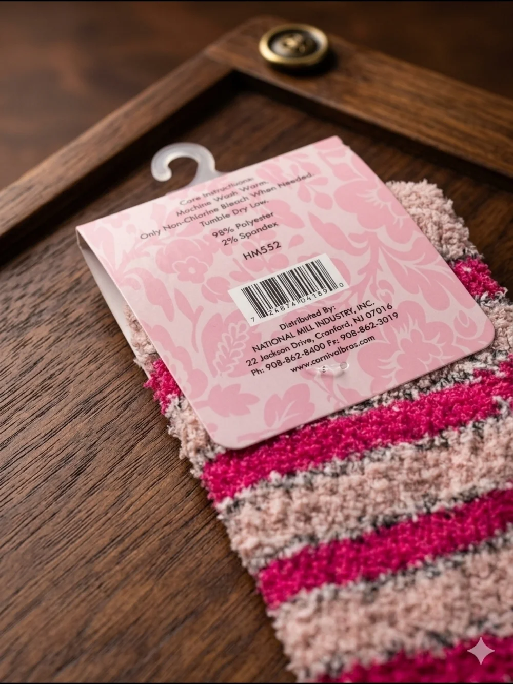 Carnival Ladies Super Soft Striped Slipper Socks – NWT (One Size)